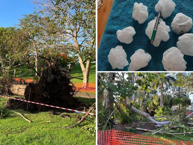 The aftermath of a wild storm that hit Maryborough.