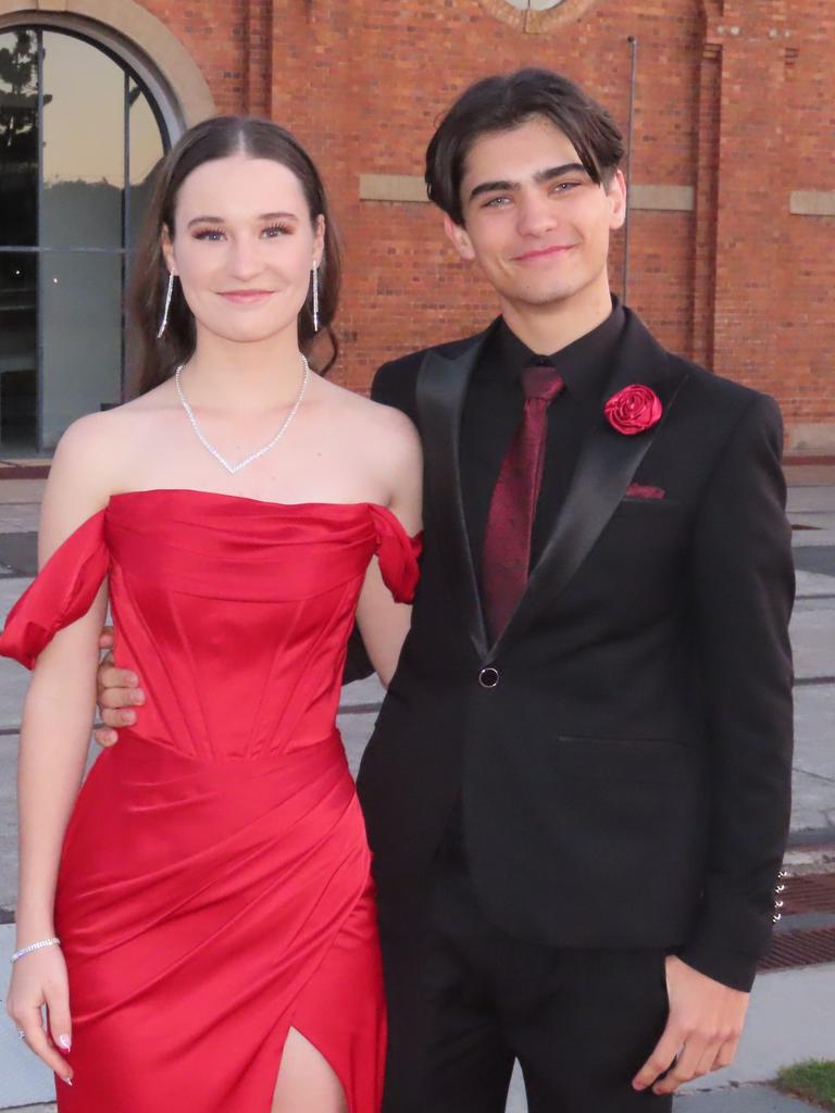 Talea Makin and Corey Dick at Staines Memorial College formal 2023.