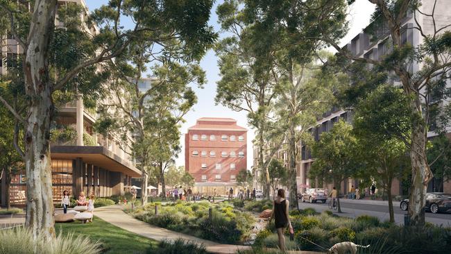 Artist impression of part of the proposed $1bn, 1000-home neighbourhood development on the old West End brewery site at Thebarton. Picture: Supplied