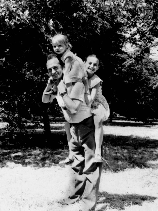 Margaret Wenham's father, John, with Margaret and sister Helena. Picture: supplied