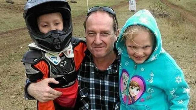 David Routledge with his grandchildren.