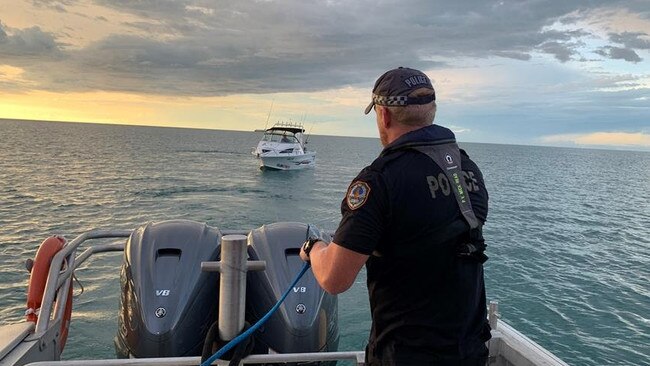 Two boats were towed to shore in separate incidents on February 19. Picture: NT PFES