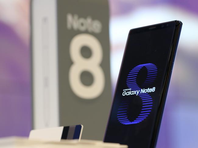 Samsung Electronics' Galaxy Note 8 has biometric technology. Picture: AP