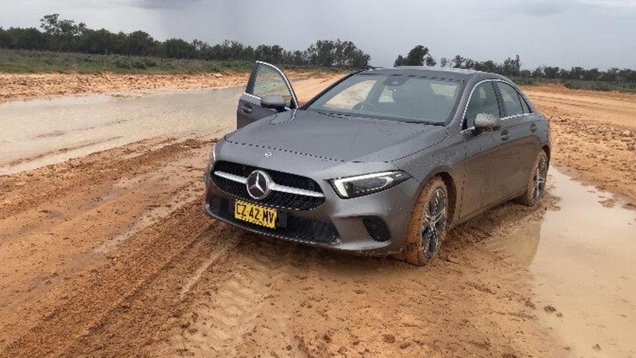 Mr Mai soon discovered his luxury Mercedes wasn’t cut out for the desert voyage. Picture: supplied