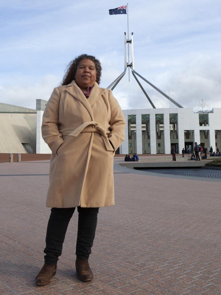 Karina Lester in front of Parliament House. Picture: Supplied