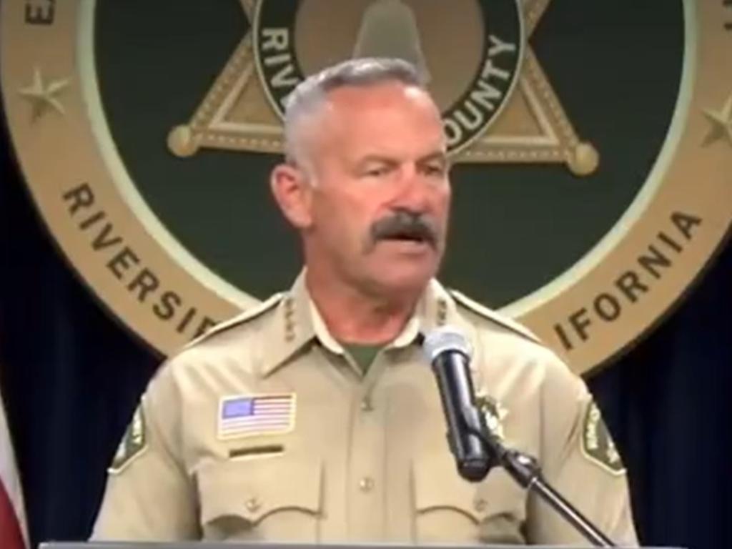 Riverside County Sheriff Chad Bianco. Picture: X