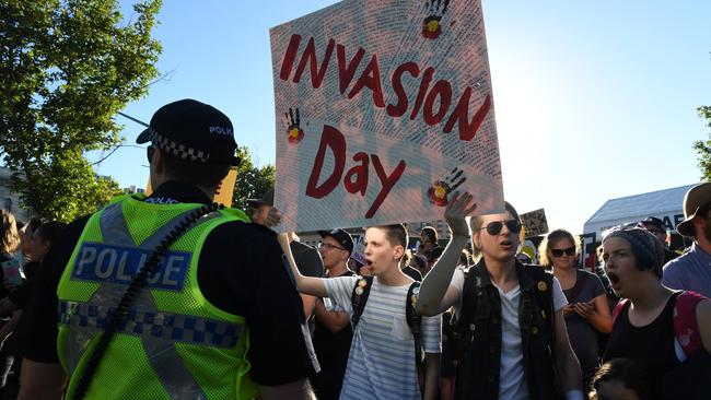 Invasion Day protest marches now take place on Australia Day. Picture: Tricia Watkison