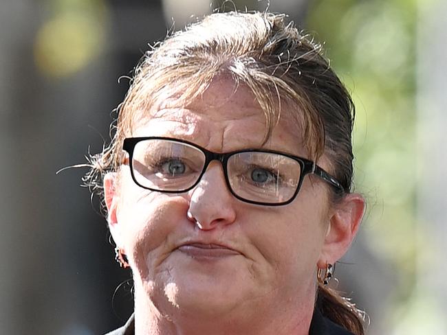 SYDNEY, AUSTRALIA - NewsWire Photos APRIL, 26, 2021: Libby Baker is seen arriving at the Downing Centre Courts in Sydney. Libby Baker has been charged with manslaughter after the death of her husband who had cancer, with police allegeing he died as a result of lack of care. Picture: NCA NewsWire/Bianca De Marchi