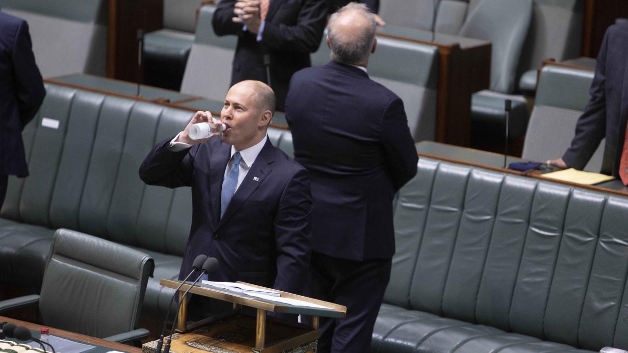 Josh Frydenberg preparing to deliver the Federal Budget. Picture: NCA NewsWire / Gary Ramage