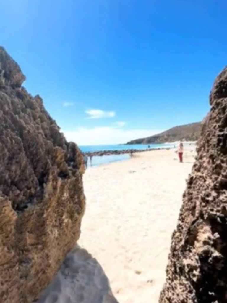It then opens up to the stunning beach. Picture: TikTok