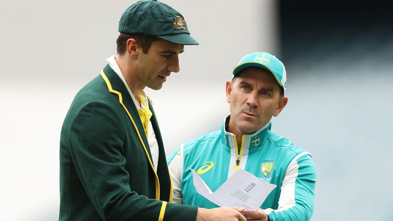 For the third time in five weeks, Pat Cummins refused to endorse Justin Langer to continue coaching Australia. Photo: Getty Images