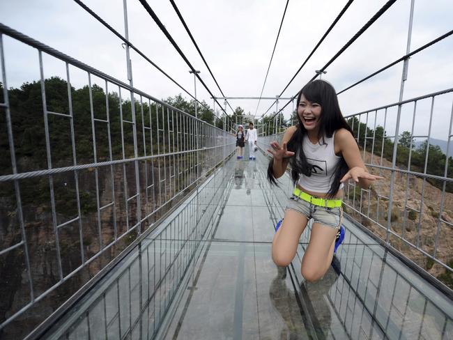 Don’t look down. Picture: Chinatopix Via AP/CHINA OUT