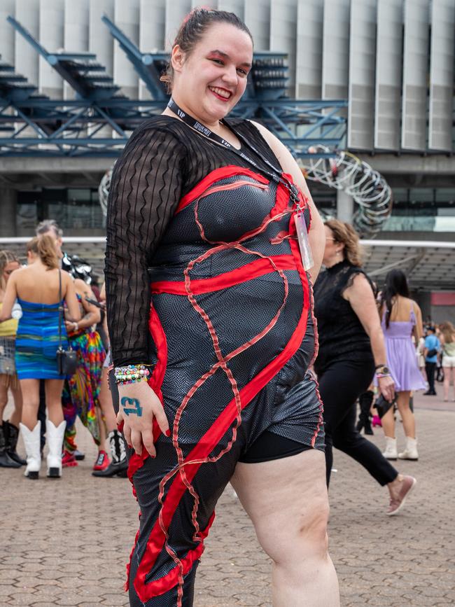SYDNEY, AUSTRALIA - Daily Telegraph Photos February 26, 2024: Sarah Collins at Taylor Swift's The Eras Tour concert held at Accor Stadium in Sydney. Picture: Christian Gilles