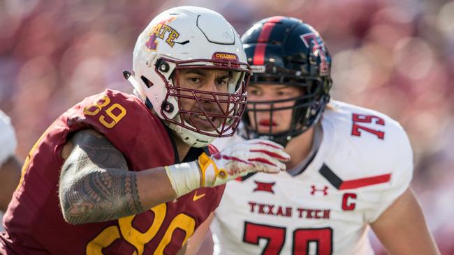 SA-born Matt Leo playing US college football for Iowa State, before securing his dream ticket to the NFL. Picture: Iowa State University