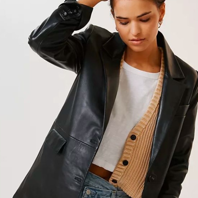 Blazer jacket clearance leather