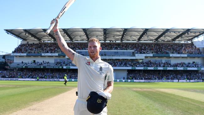 Ben Stokes is acclaimed by the crowd after his Headingley heroics.