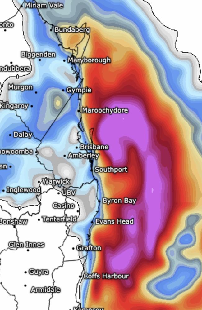 More storms are expected from the Gold Coast to Gympie and beyond on Friday. Photo: Weatherwatch