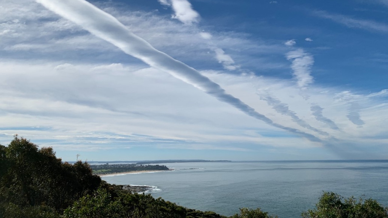 The clouds stretched for 300km. Picture: Twitter