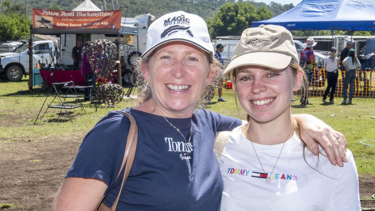 Deb and Charlotte Graham at the Darling Downs Heavy Horse Festival at Allora Showgrounds. Picture: Nev Madsen.