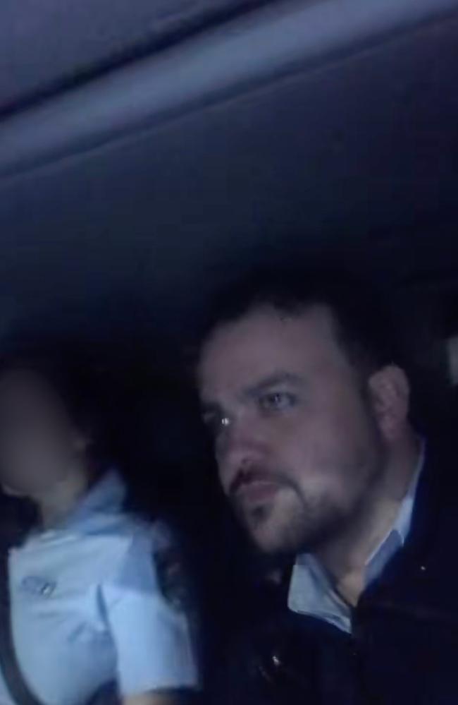 In several clips, Mr Cole can be seen filming himself while driving a police vehicle.