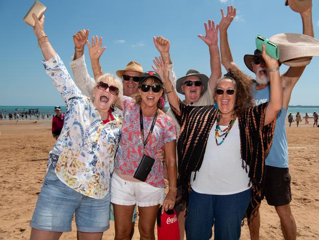 Sheep Shaggers from NSW at the Darwin Beer Can Regatta at Mindil Beach, 2024. Picture: Pema Tamang Pakhrin