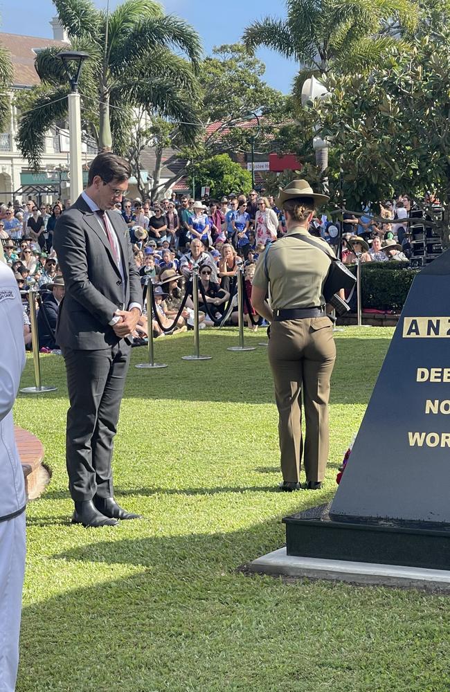 MP Tom Smith was among the dignitaries to lay wreaths at the Bundaberg Civic Service.