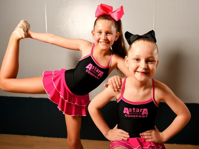 AstarA Dance Company is joining in with Dance for Sick Kids and raising money for Ronald McDonald House. Samantha Brennan 8 and Allie Fletcher 7. Picture: Alix Sweeney