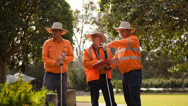 A Queensland Department of Agriculture and Fisheries fire ant treatment team. Picture: Supplied