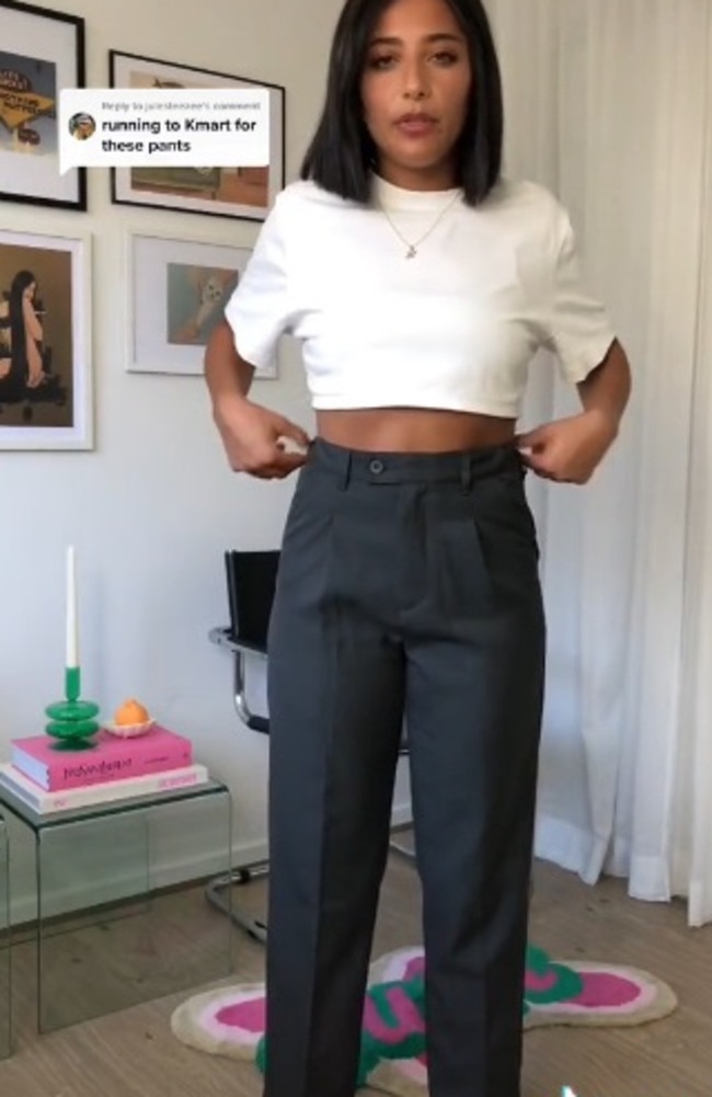 Inside woman's surprising $12 Kmart school boys pants TikTok hack