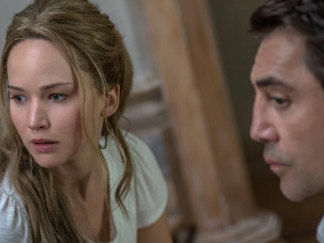 Lawrence and Javier Bardem in mother!