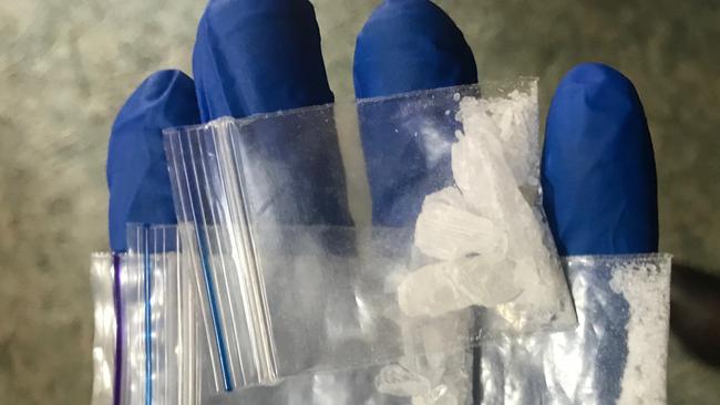 Methamphetamines, liked that pictured, were found at a Cooee Bay residence.