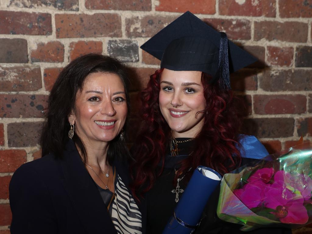 Yelda Alal-Hall and Yasmin Kurzmann. Deakin University graduation arts and SEBE faculty. Picture: Alan Barber