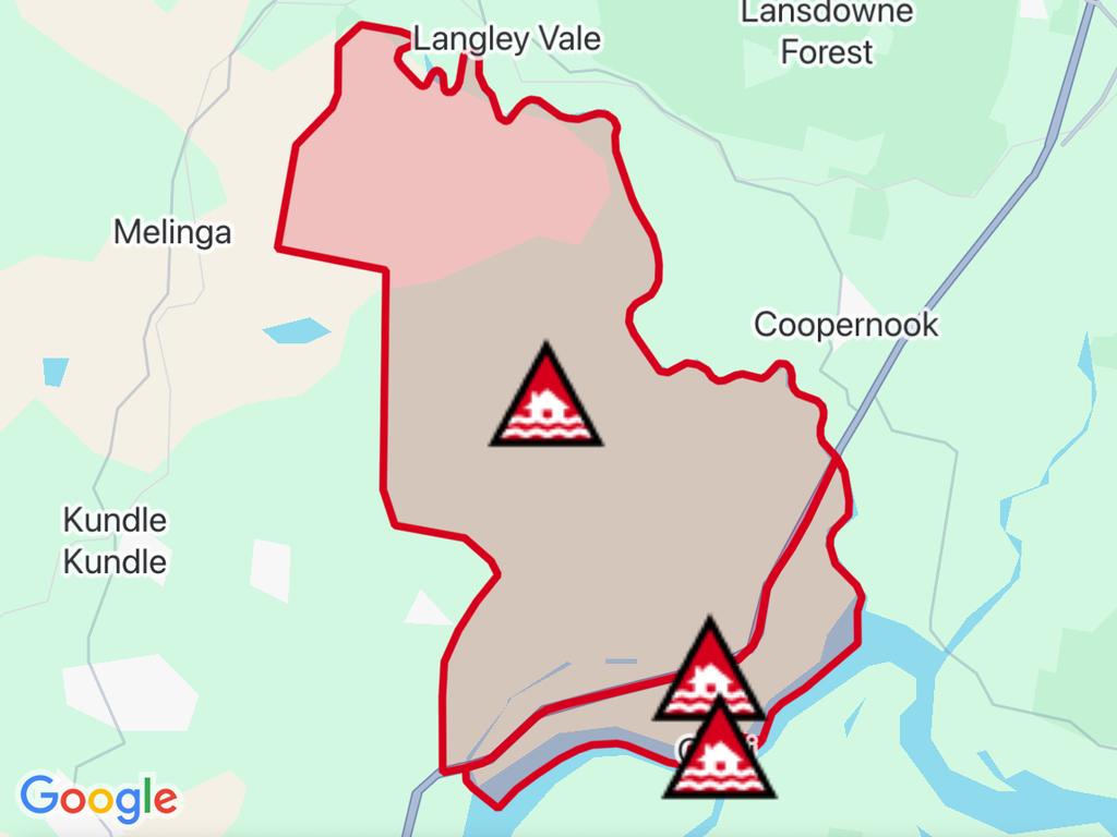 NSW floods: Suburbs at risk. Picture: Hazards Near Me NSW