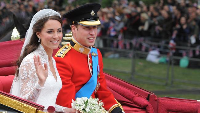 William and Kate at their 2011 wedding. Picture: AFP PHOTO / Dimitar DILKOFF