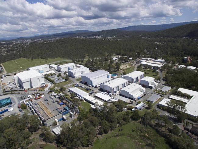 FOR GCB. Check before use. Aerial view of Village Roadshow Studios with Sound Stage 9 on left. Picture: Supplied courtesy Village Roadshow Studios.