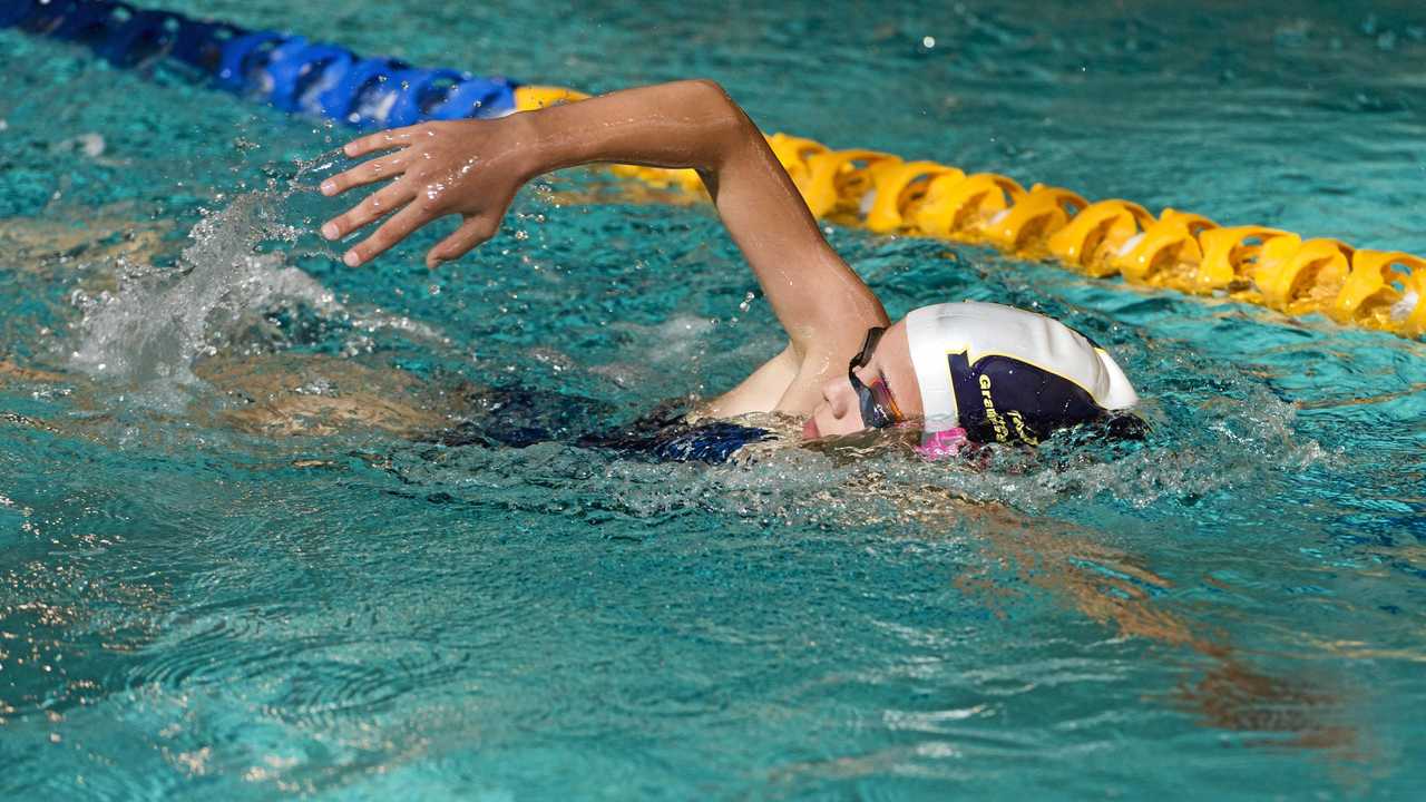 Hannah Pollock works on her technique. Picture: Kevin Farmer