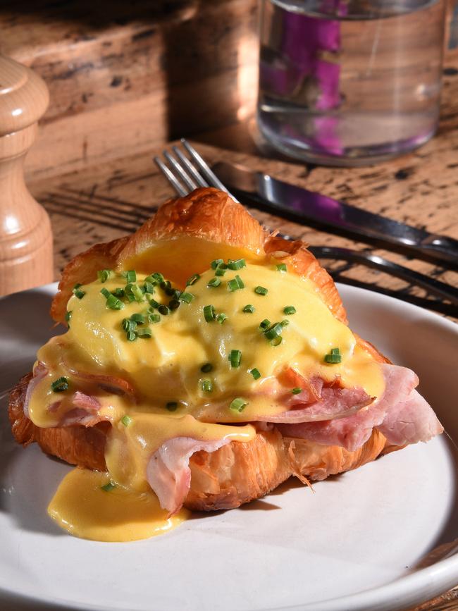 Bam Bam Bakehouse, Mermaid Beach, Eggs benedict. Picture: Steve Holland