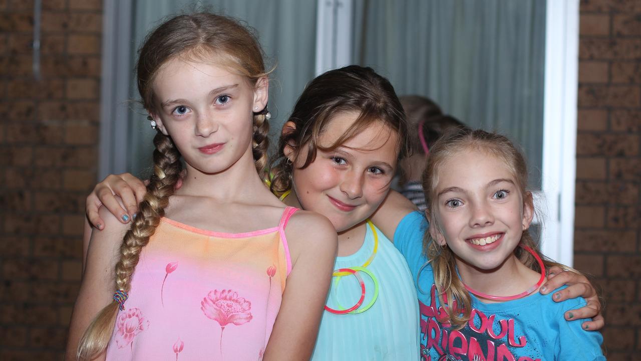 Amy-Lee Innes, Olivia Johansen and Alliyah Palmer at Stanthorpe Blue Light Disco on Friday, March 24.