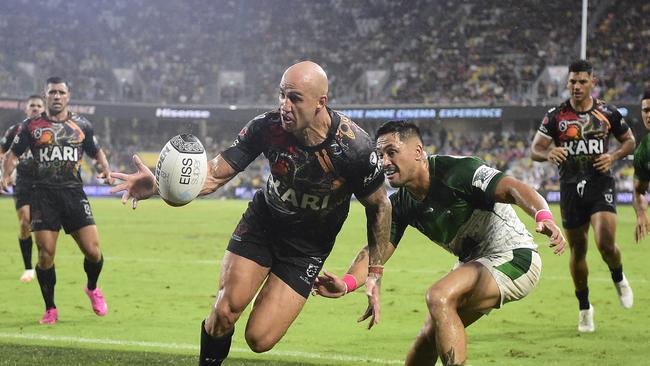 Blake Ferguson of the Indigenous All Stars. Picture: Ian Hitchcock/Getty