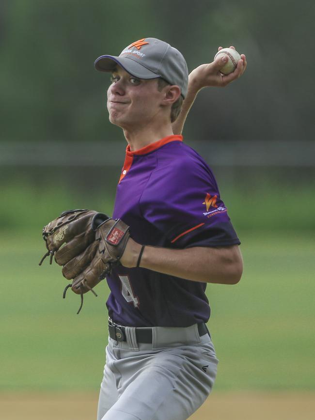 South Coast V Sunshine Coast in the 12-14 years QLD School Sport Baseball Championships. Picture:Glenn Campbell