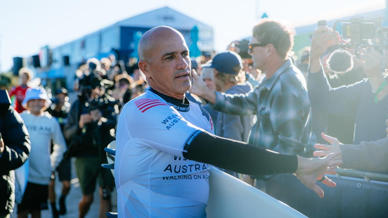 Eleven-time WSL Champion Kelly Slater at Margaret River, (Photo by Aaron Hughes/World Surf League)