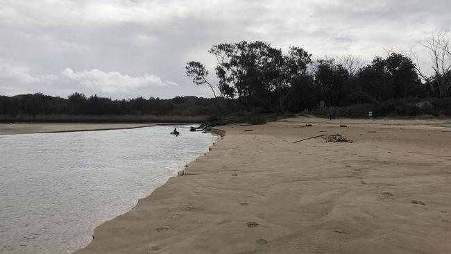 Tallow Creek opening into the ocean at Suffolk Park. Picture: Byron Shire Council