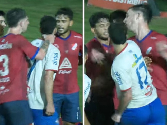 A king hit punch rocked a soccer match in Uruguay.