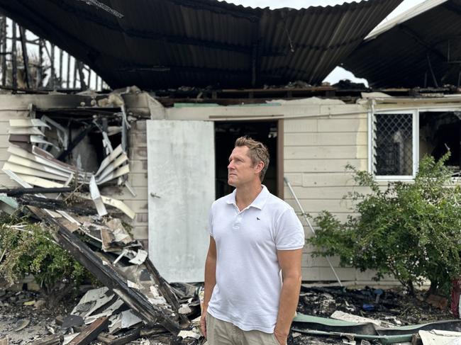 Scott Kennedy and his family have a mammoth effort after part of their newly purchased hostel was razed by fire.
