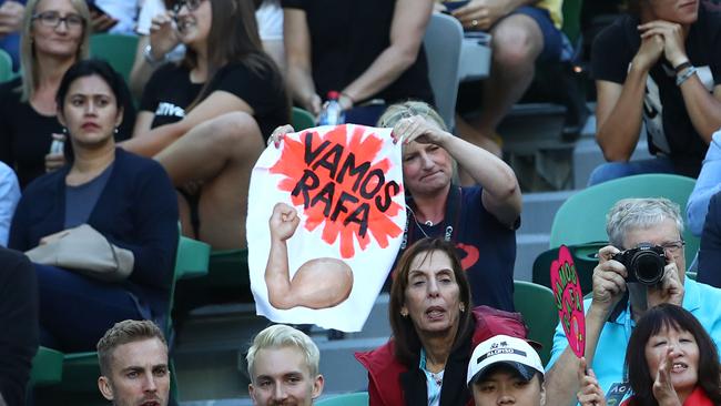 Going, going, gone: Tell your story walking, Rafa. Picture: Getty Images.