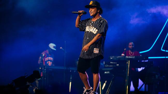 Bruno Mars at the Brisbane Entertainment Centre show this year.