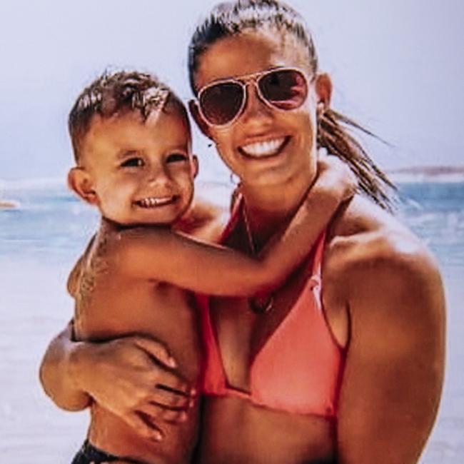 Hannah Clarke and her son Trey.