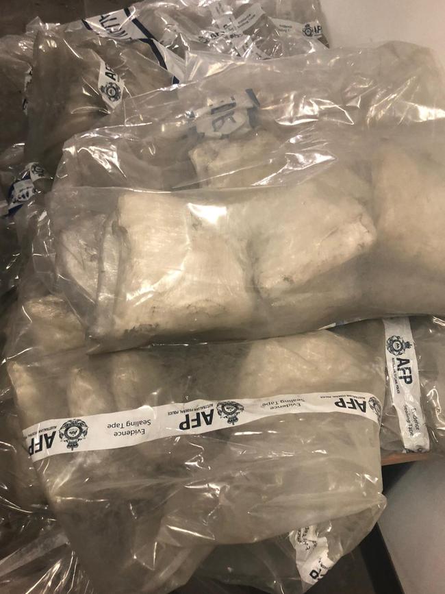 More than 150 kilograms of methamphetamine, worth an estimated $16 million dollars, had allegedly been sent from Mexico into Australia. Pictures: AFP