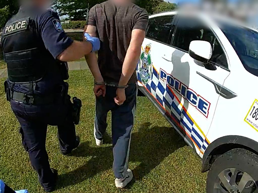 A high-risk domestic violence arrest. Picture: Queensland Police Service