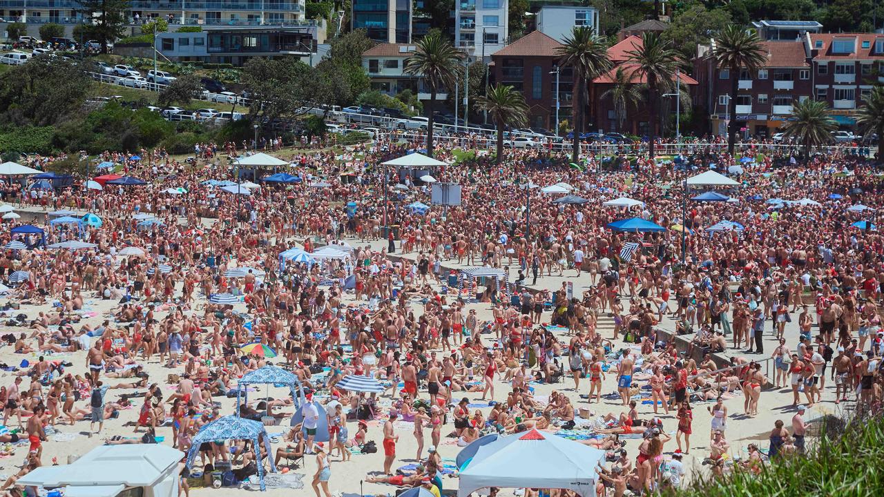 Beachgoers flock to Bronte Beach for ‘insane’ celebrations on Christmas Day